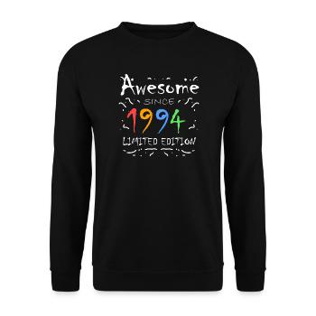 1994 - Jahrgang 1994 - Fantastisch seit 1994 - Unisex Pullover - Schwarz - Vorne - Alina (178cm) & Michal (187cm)