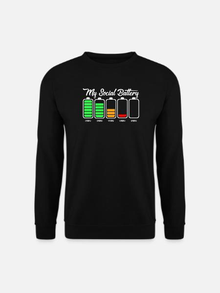 My Social Battery Icon T-Shirt - Unisex Pullover - Schwarz