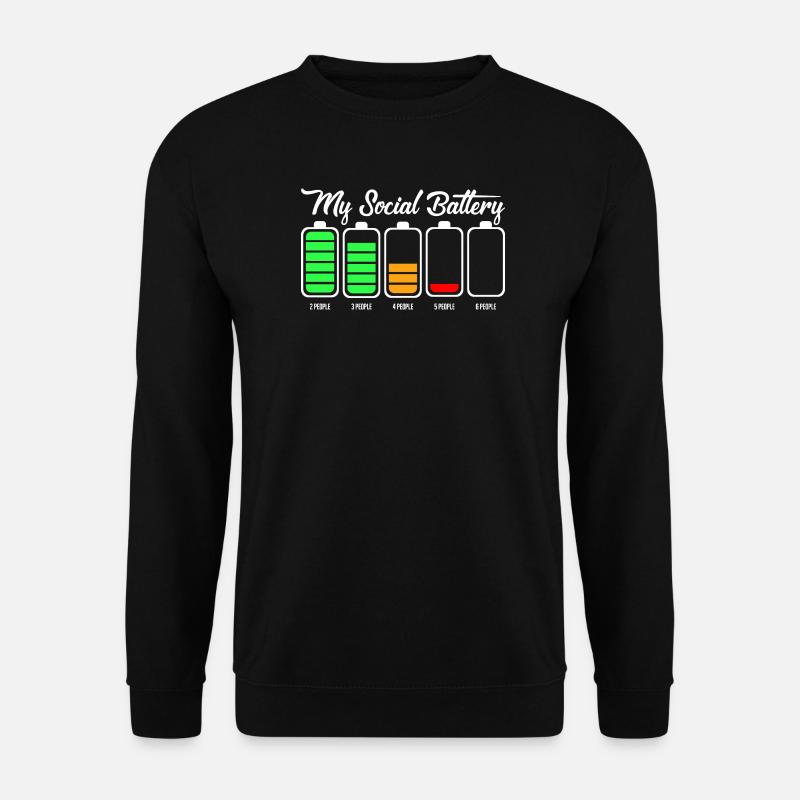My Social Battery Icon Tee - Unisex Sweatshirt - black