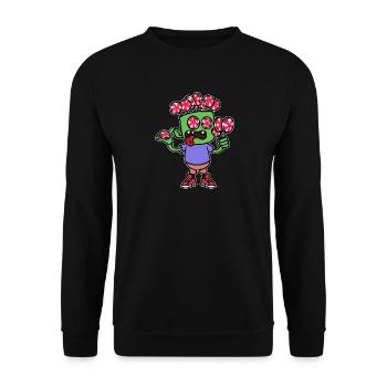 Naschkatzen Bonbon Lecker Süßigkeiten Nachspeise - Unisex Pullover - Schwarz - Vorne - Alina (178cm) & Michal (187cm)