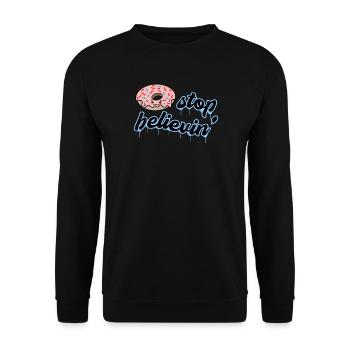 Sweets Delicious Donut Dessert Statement - Sweat-shirt Unisexe - noir - Devant - Alina (178cm) & Michal (187cm)