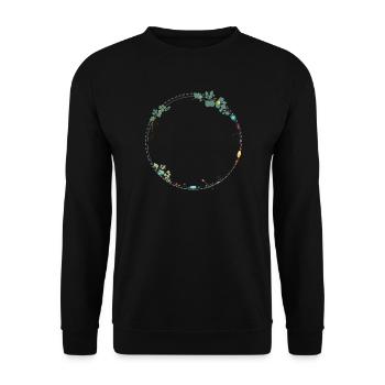 delicate frame made of ethno symbols - Unisex Sweatshirt - black - Front - Alina (178cm) & Michal (187cm)