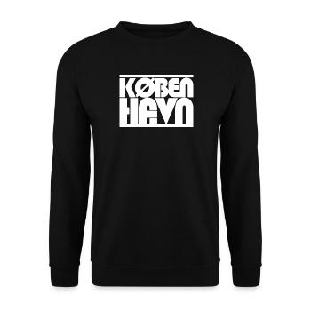 Copenhagen Danmark lettering design - Unisex Sweatshirt - black - Front - Alina (178cm) & Michal (187cm)