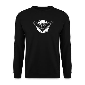 Symbole de chauve-souris Illustration de la lune Icône graphique - Sweat-shirt Unisexe - noir - Devant - Alina (178cm) & Michal (187cm)