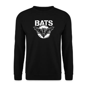 Bats bats symbol bat logo graphic - Unisex Sweatshirt - black - Front - Alina (178cm) & Michal (187cm)