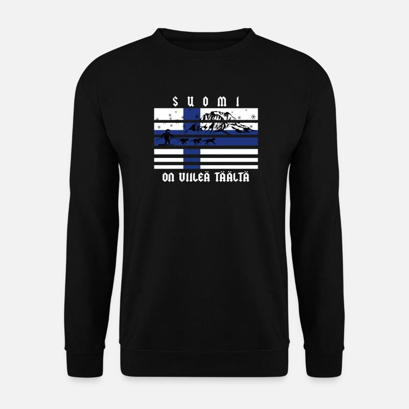 Finnland Wintersport - Unisex Pullover - Schwarz