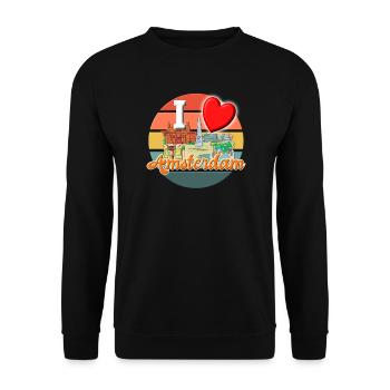 J’adore Amsterdam Holiday T-Shirt - Sweat-shirt Unisexe - noir - Devant - Alina (178cm) & Michal (187cm)