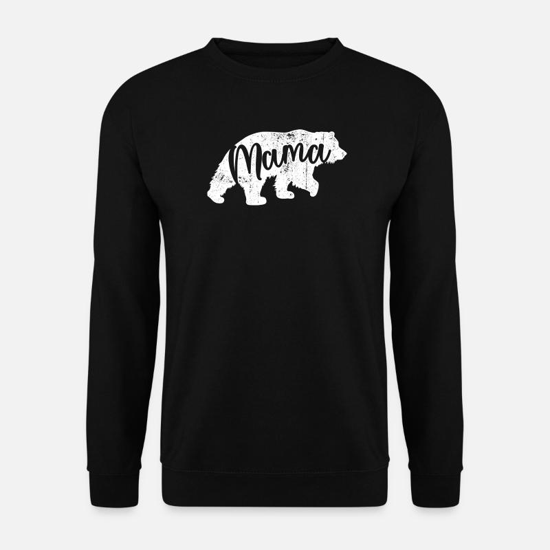 Mama Bär Schriftzug Logo - Unisex Pullover - Schwarz