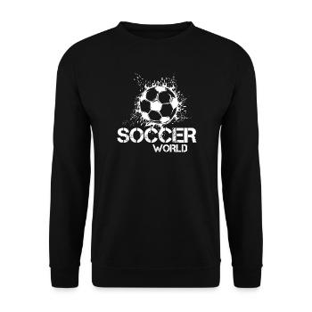Soccer Soccer Symbol Ball Blast Illustration - Unisex Sweatshirt - black - Front - Alina (178cm) & Michal (187cm)