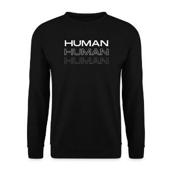 Human - Unisex Sweatshirt - black - Front - Alina (178cm) & Michal (187cm)