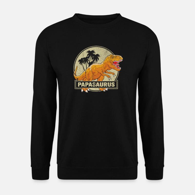 Papasaurus - Unisex Pullover - Schwarz