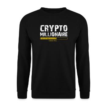 Crypto millionaire - Unisex Sweatshirt - black - Front - Alina (178cm) & Michal (187cm)