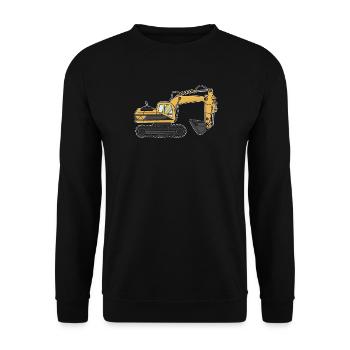 Excavator, construction site - Unisex Sweatshirt - black - Front - Alina (178cm) & Michal (187cm)