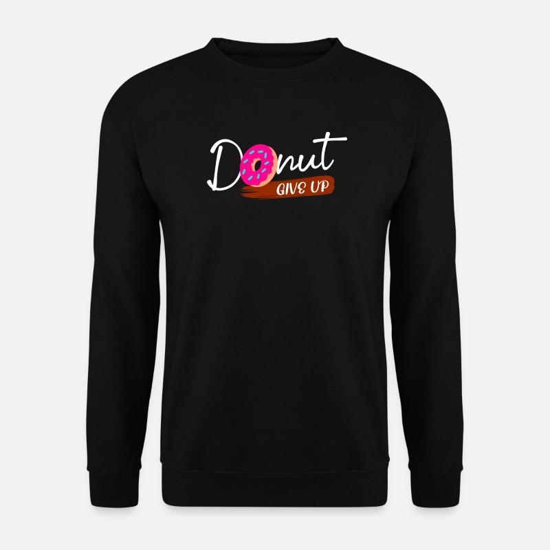 Süßigkeiten Statement Donut Naschen Backen - Unisex Pullover - Schwarz