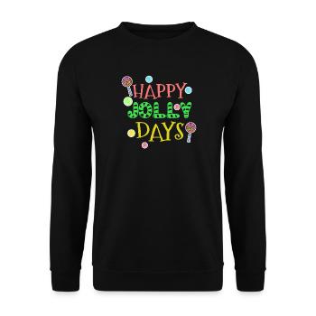 Sweets Sweet Tooth Candy Déclaration Délicieux - Sweat-shirt Unisexe - noir - Devant - Alina (178cm) & Michal (187cm)