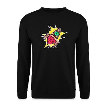 Eis Süßigkeiten Naschen Nachspeise Lecker - Unisex Pullover - Schwarz - Vorne - Alina (178cm) & Michal (187cm)