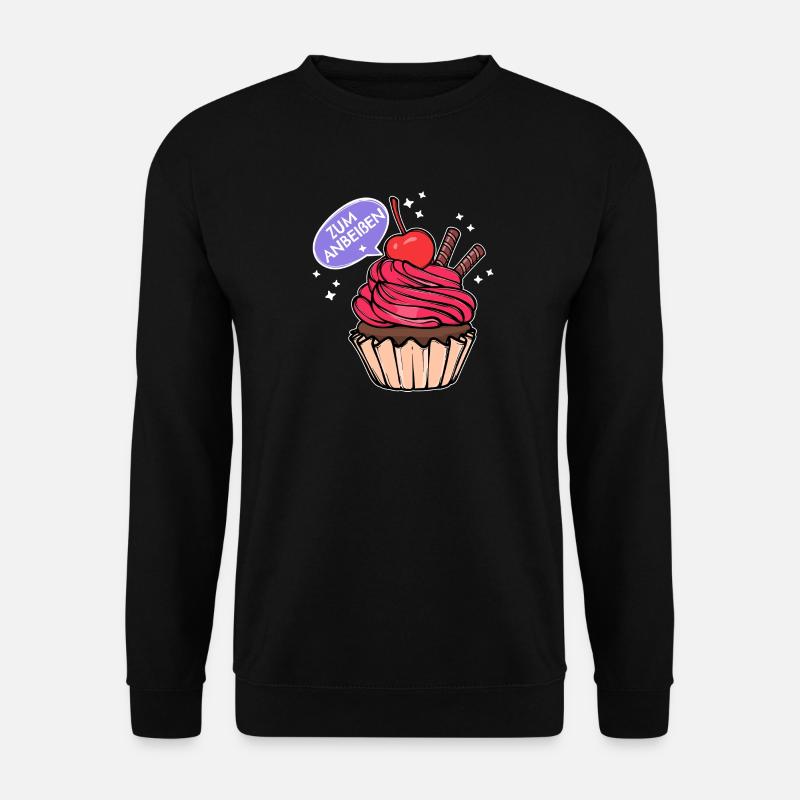 Süßigkeiten Statement Backen Cupcake Naschen - Unisex Pullover - Schwarz