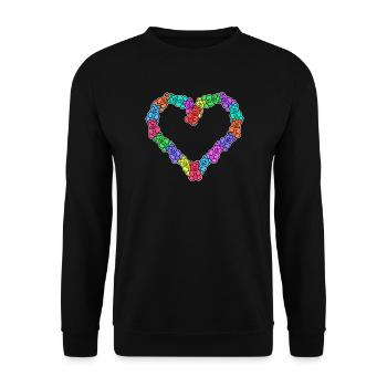 Süßigkeiten Bonbon Zucker Naschkatzen Nachspeise - Unisex Pullover - Schwarz - Vorne - Alina (178cm) & Michal (187cm)