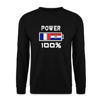 France and Croatia are in power - Unisex Sweatshirt - black - Front - Alina (178cm) & Michal (187cm)