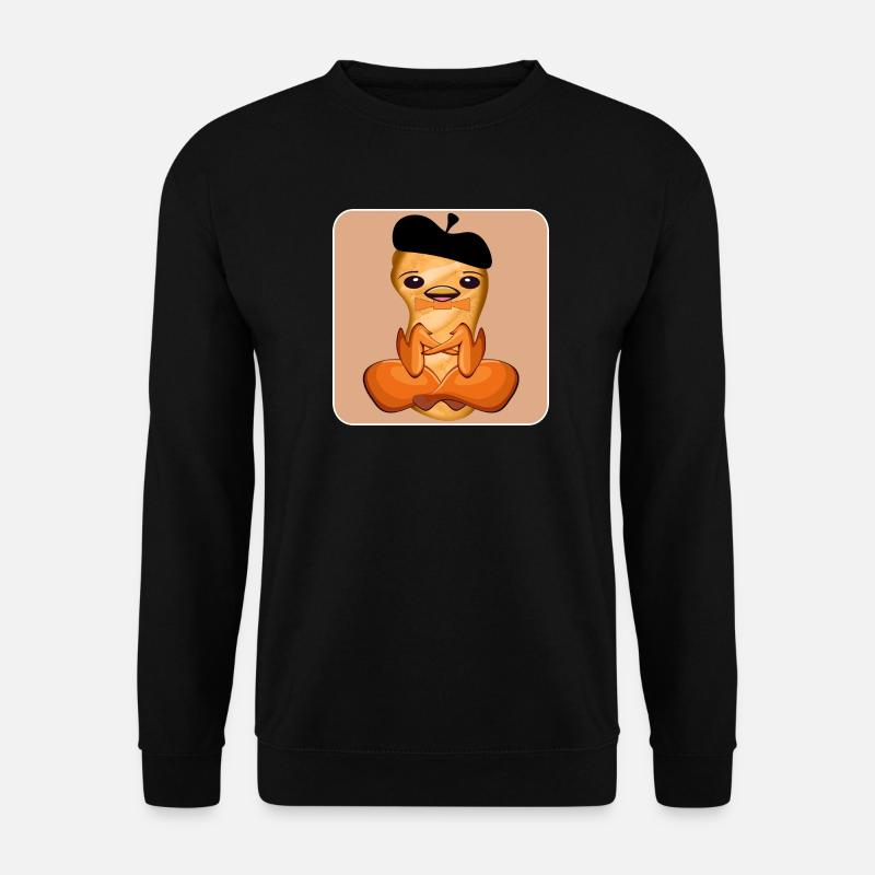 BBQ BRATHÄHNCHEN | BAGUETTE BASKENMÜTZE - Unisex Pullover - Schwarz