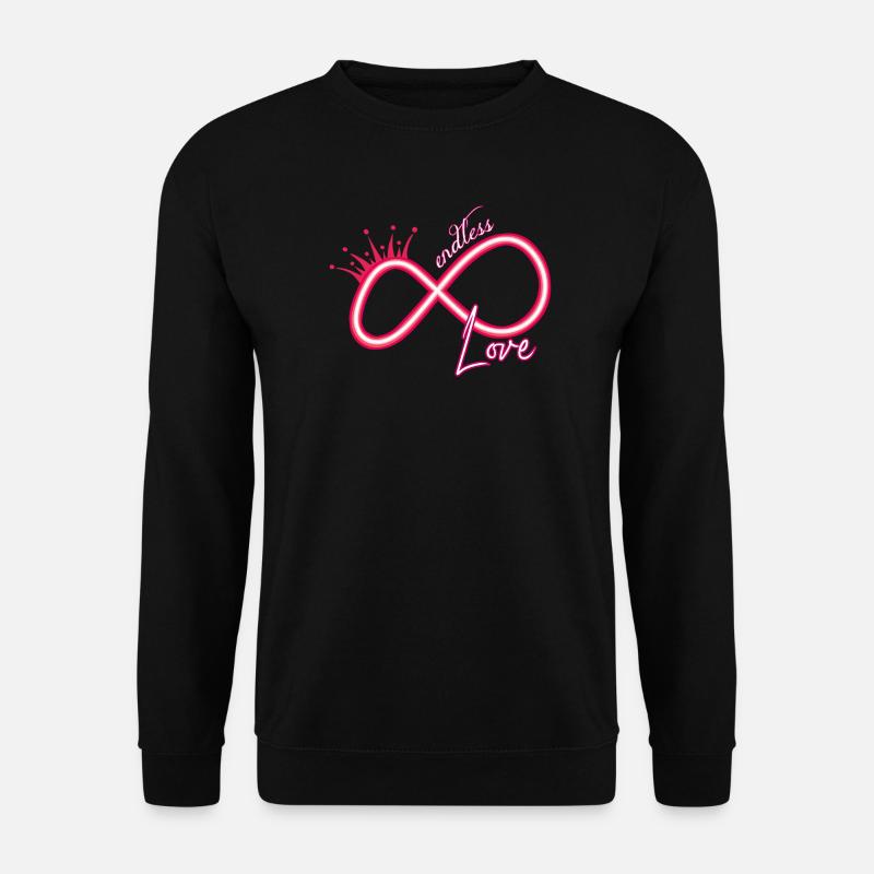 Unendlichkeitszeichen neon endless love - Unisex Pullover - Schwarz