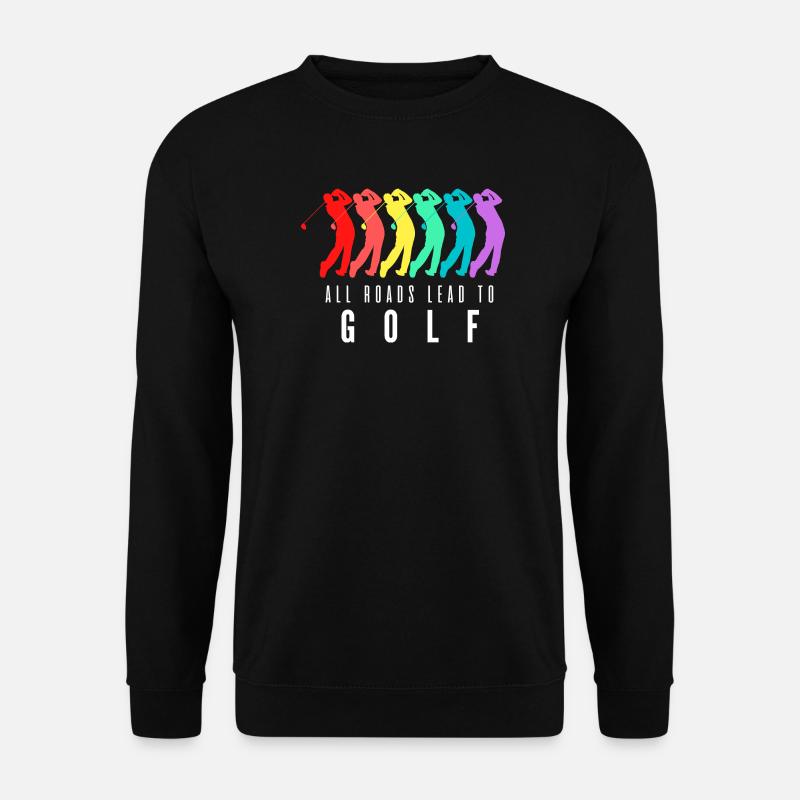 Alle Wege führen zum Golf - Unisex Pullover - Schwarz