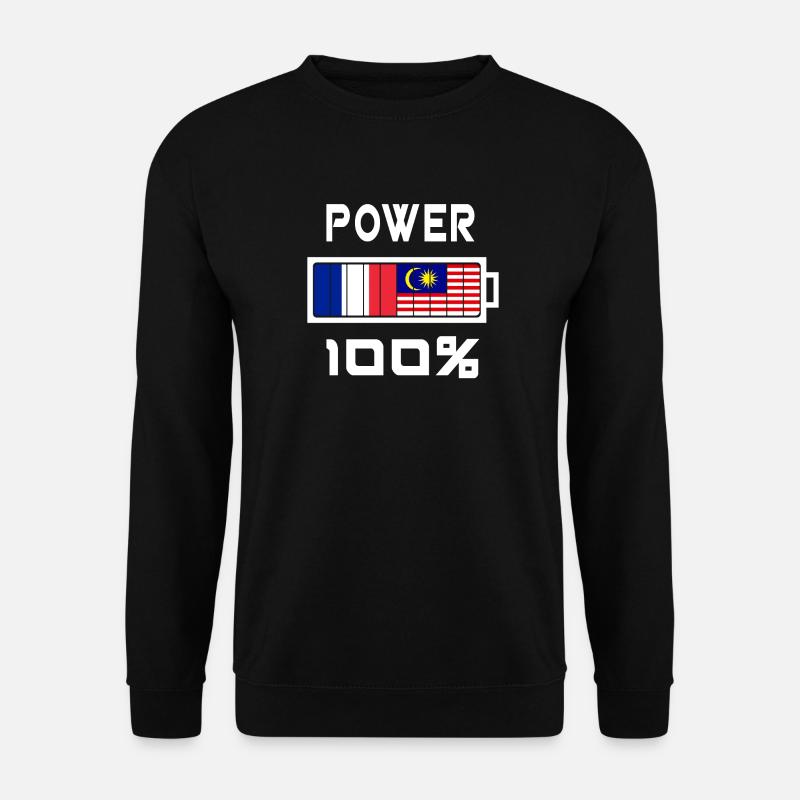 Malaysia und Frankreich machen 100% - Unisex Pullover - Schwarz