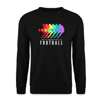 Tous les Chemins Mènent au Football - Sweat-shirt Unisexe - noir - Devant - Alina (178cm) & Michal (187cm)