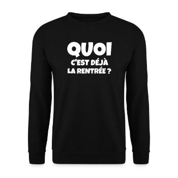 rentrée scolaire, rentrée des classes, école - Sweat-shirt Unisexe - noir - Devant - Alina (178cm) & Michal (187cm)
