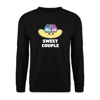 Sweet Delicious Dessert Sweets Statement - Unisex Sweatshirt - black - Front - Alina (178cm) & Michal (187cm)