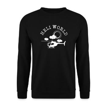Hélicoptère Hélice Hubschrauber Symbole Monde de la bande dessinée - Sweat-shirt Unisexe - noir - Devant - Alina (178cm) & Michal (187cm)