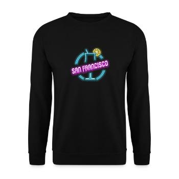 San Francisco cocktail summer design - Unisex Sweatshirt - black - Front - Alina (178cm) & Michal (187cm)