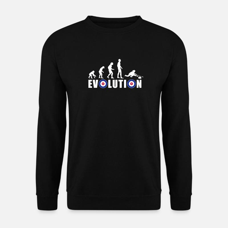 EVOLUTION CURLING Eisstockschießen Geschenk Winter - Unisex Pullover - Schwarz