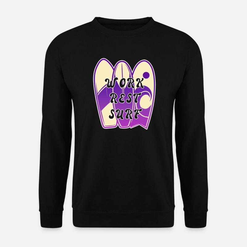 Design de dicton surf - Sweat-shirt Unisexe - noir
