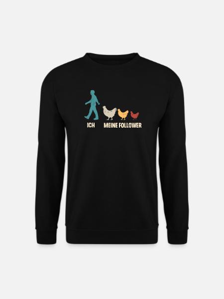 Ich Und Meine Follower Hühner Landwirt Huhn - Unisex Pullover - Schwarz