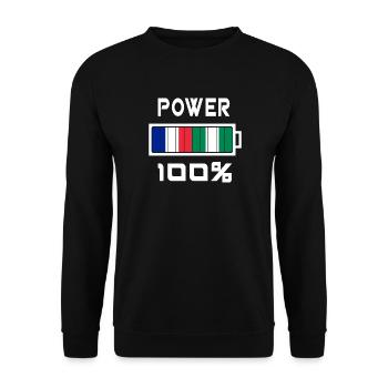 Performance of Nigeria and France 100% - Unisex Sweatshirt - black - Front - Alina (178cm) & Michal (187cm)
