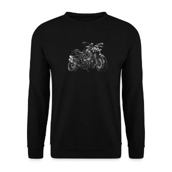 Motocyclette - Sweat-shirt Unisexe - noir - Devant - Alina (178cm) & Michal (187cm)