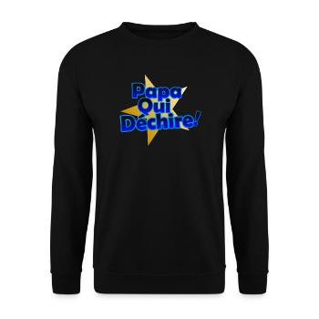 Papa Qui Déchire en Éclats - Sweat-shirt Unisexe - noir - Devant - Alina (178cm) & Michal (187cm)