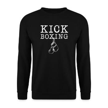 Kickboxing Kickboxing Symbol Boxer Boxing Graphic - Unisex Sweatshirt - black - Front - Alina (178cm) & Michal (187cm)