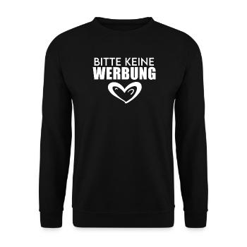 Bitte keine Werbung - Briefkasten - Unisex Pullover - Schwarz - Vorne - Alina (178cm) & Michal (187cm)