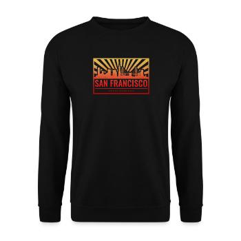 Pente de la skyline de San Francisco - Sweat-shirt Unisexe - noir - Devant - Alina (178cm) & Michal (187cm)