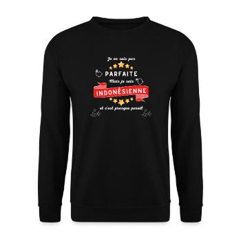 I'm not perfect but I'm a data unionist - Unisex Sweatshirt - black - Front - Alina (178cm) & Michal (187cm)