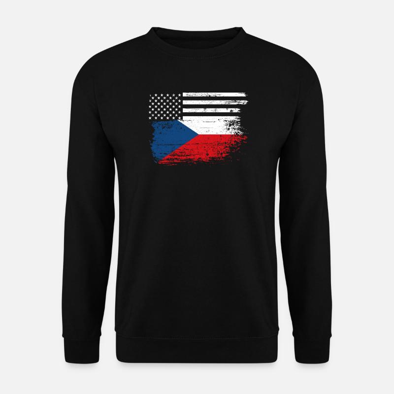 Flag Fusion US Czech - Unisex Sweatshirt - black
