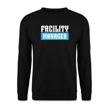 facility manager tshirt black - Unisex Sweatshirt - black - Front - Alina (178cm) & Michal (187cm)