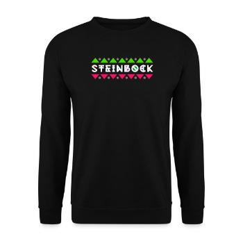 Aberglaube Sternbild Horoskop Steinbock Astrologie - Unisex Pullover - Schwarz - Vorne - Alina (178cm) & Michal (187cm)