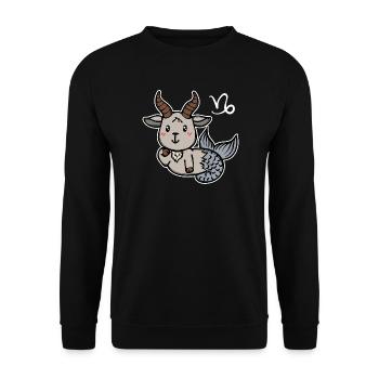 Capricorn Zodiac Sign Astrology Horoscope - Unisex Sweatshirt - black - Front - Alina (178cm) & Michal (187cm)