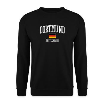 Typographie du drapeau allemand de Dortmund - Sweat-shirt Unisexe - noir - Devant - Alina (178cm) & Michal (187cm)