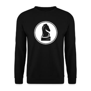 rook horse icon logo icon graphic illustration - Unisex Sweatshirt - black - Front - Alina (178cm) & Michal (187cm)