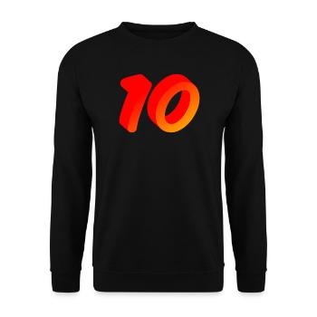 geburtstags shirts, 10 leuchtende farben - Unisex Pullover - Schwarz - Vorne - Alina (178cm) & Michal (187cm)