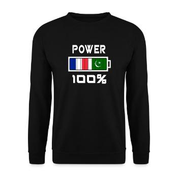 Pakistan and France are in power - Unisex Sweatshirt - black - Front - Alina (178cm) & Michal (187cm)